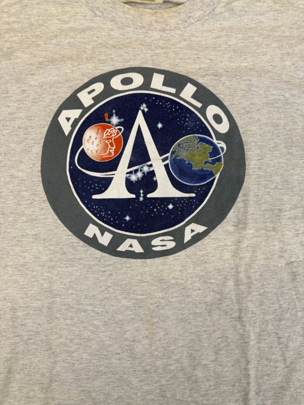 NASA Apollo Missions T Shirt Men Large Grey Space History Made in USA Vintage 90 - Picture 4 of 10